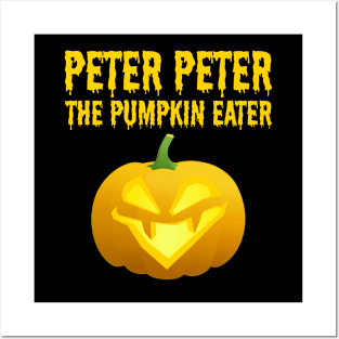 Peter Peter Pumpkin Eater Halloween Couple Costume Posters and Art